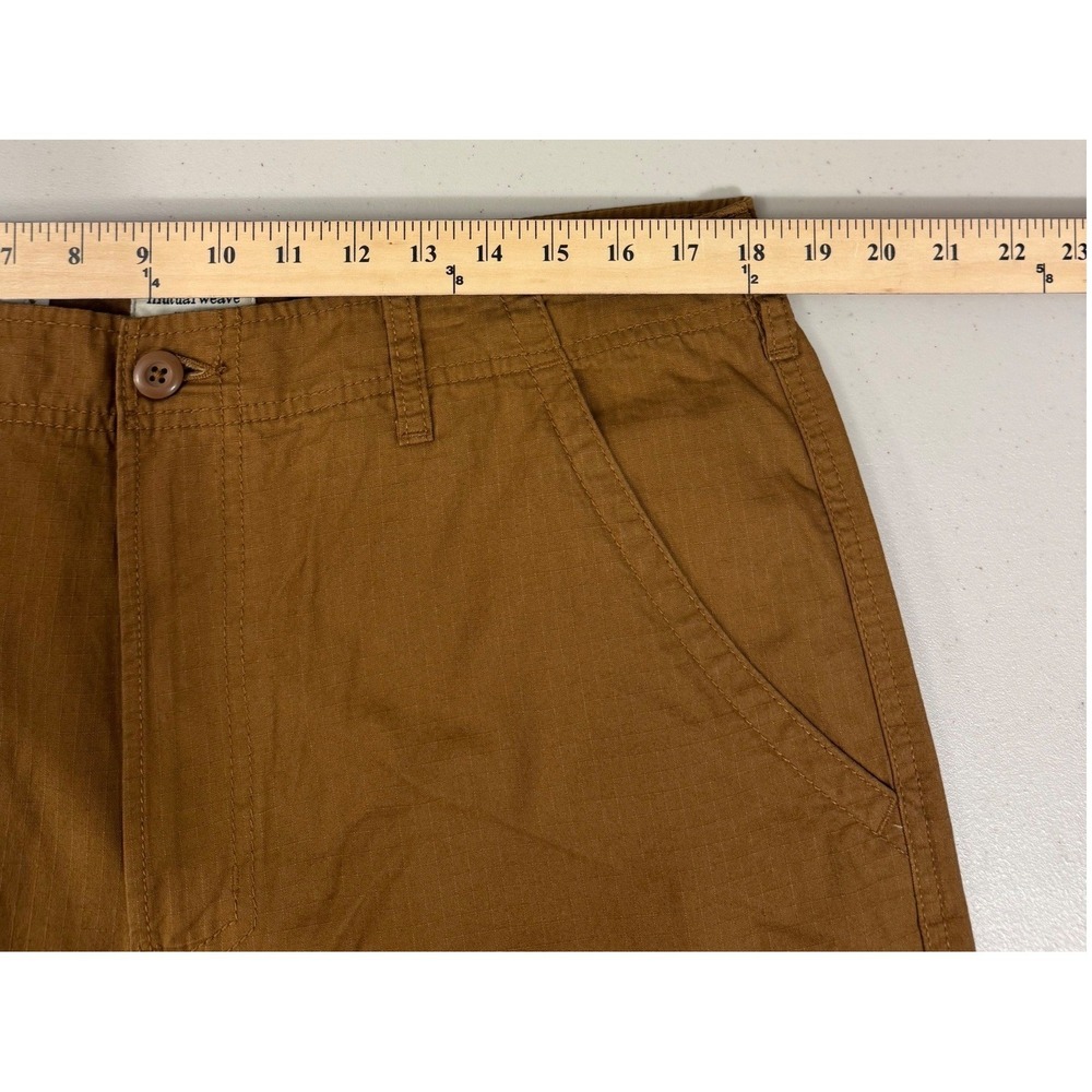 Mutual Weave Cargo Pants Men 36x34 Brown Relaxed Taper Ripstop Cotton UtilityNEW - Picture 8 of 10